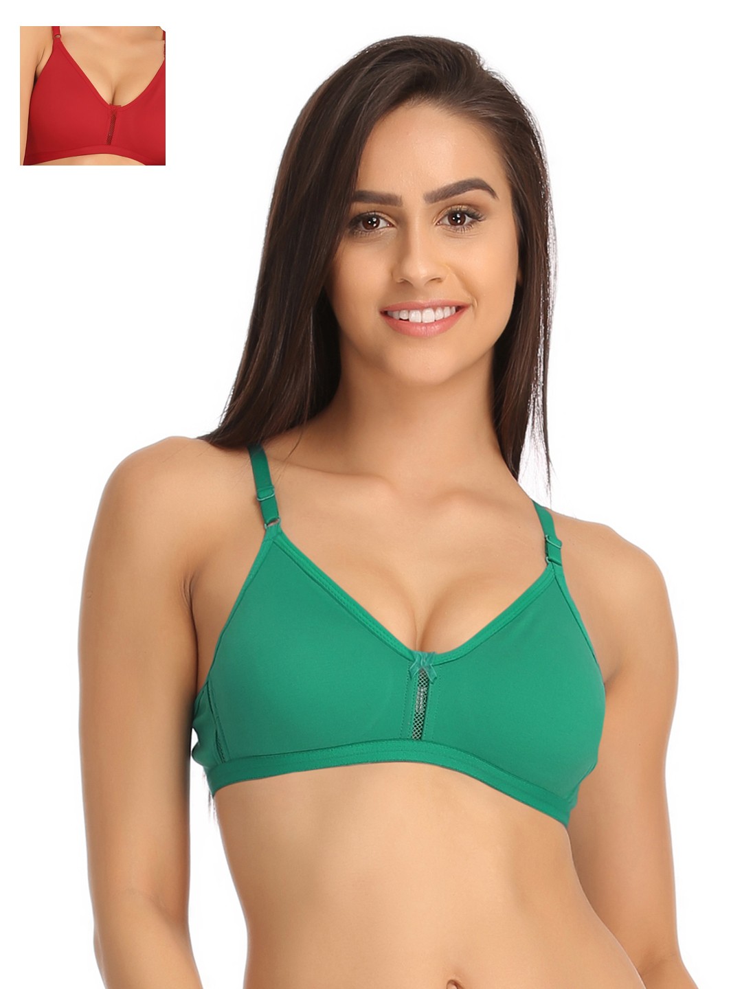 

Clovia Pack Of 2 Bra, Green