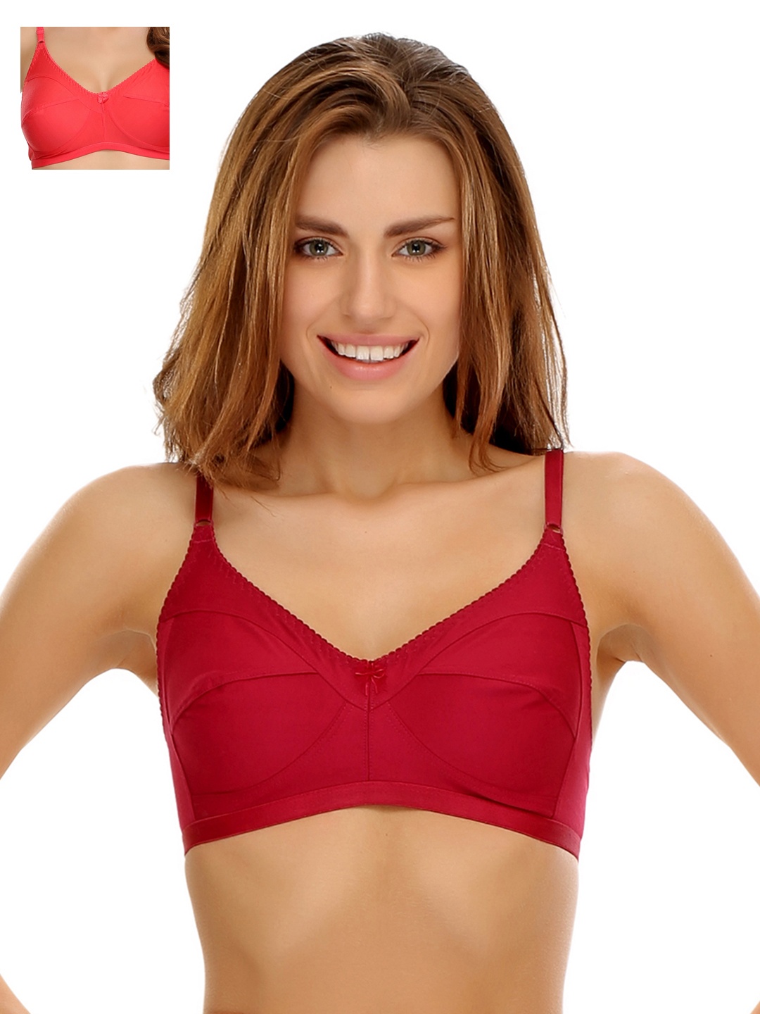 

Clovia Pack Of 2 Bra, Maroon