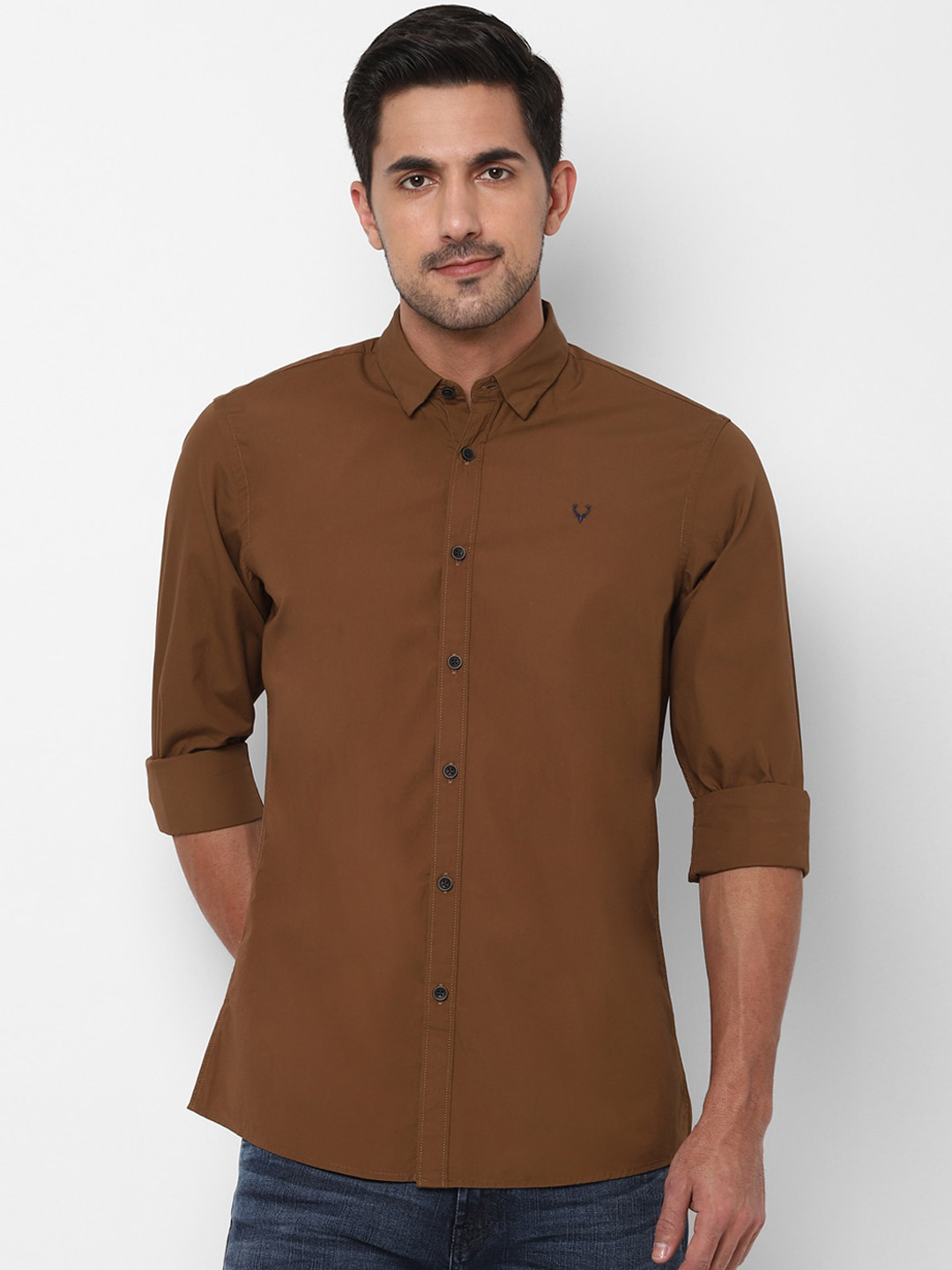 

Allen Solly Sport Men Brown Opaque Casual Shirt