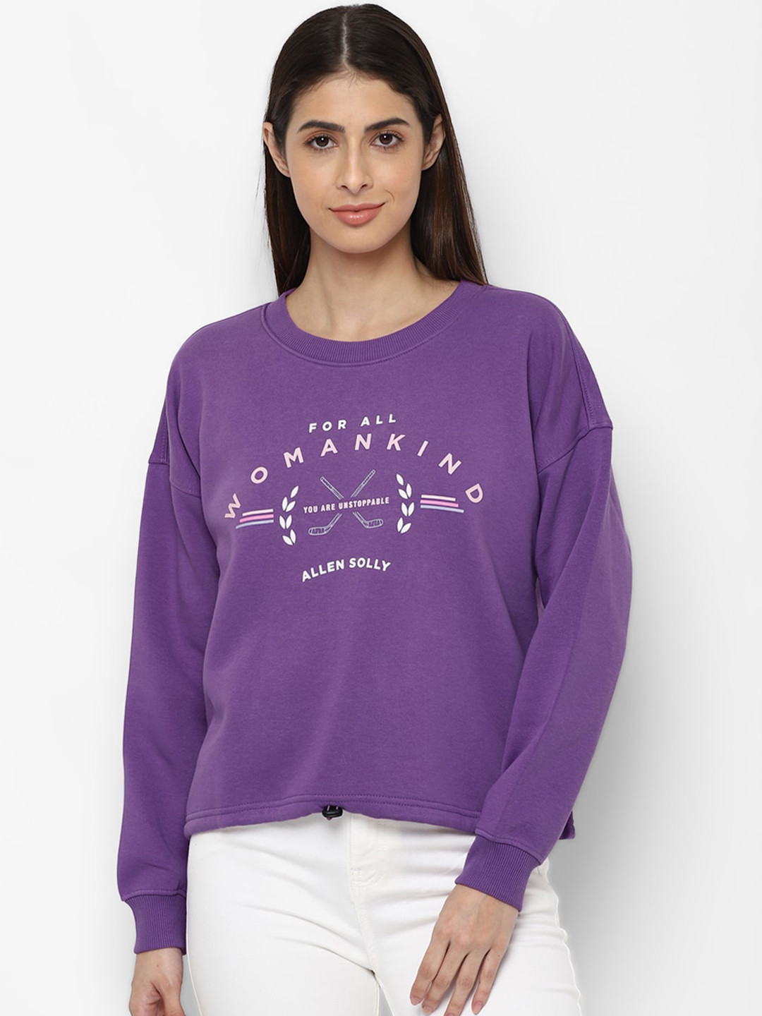 

Allen Solly Woman Women Purple Printed Sweatshirt