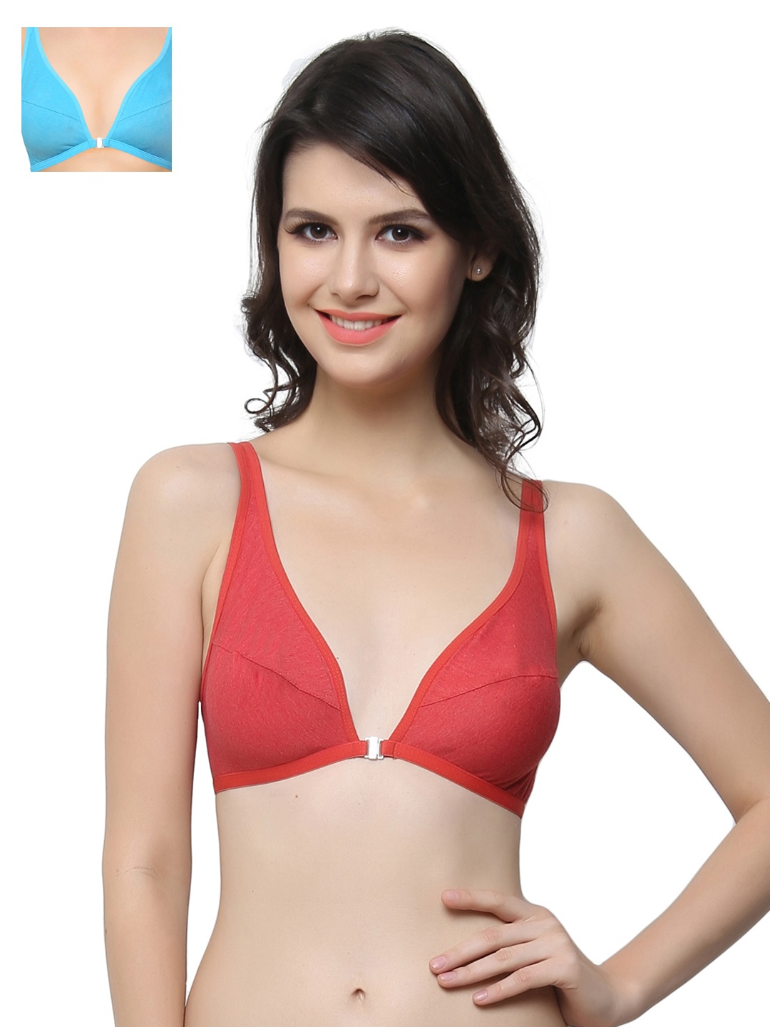 

Clovia Pack Of 2 Bra, Turquoise blue