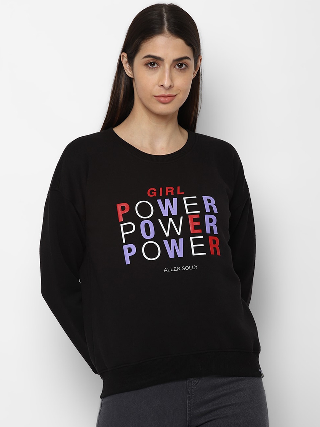 

Allen Solly Woman Women Black Printed Sweatshirt