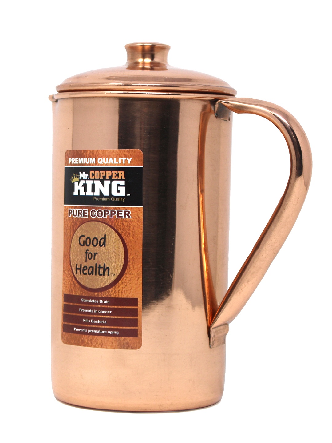 

MR. COPPER KING Copper Tonned Solid Water Jug 1000 ml