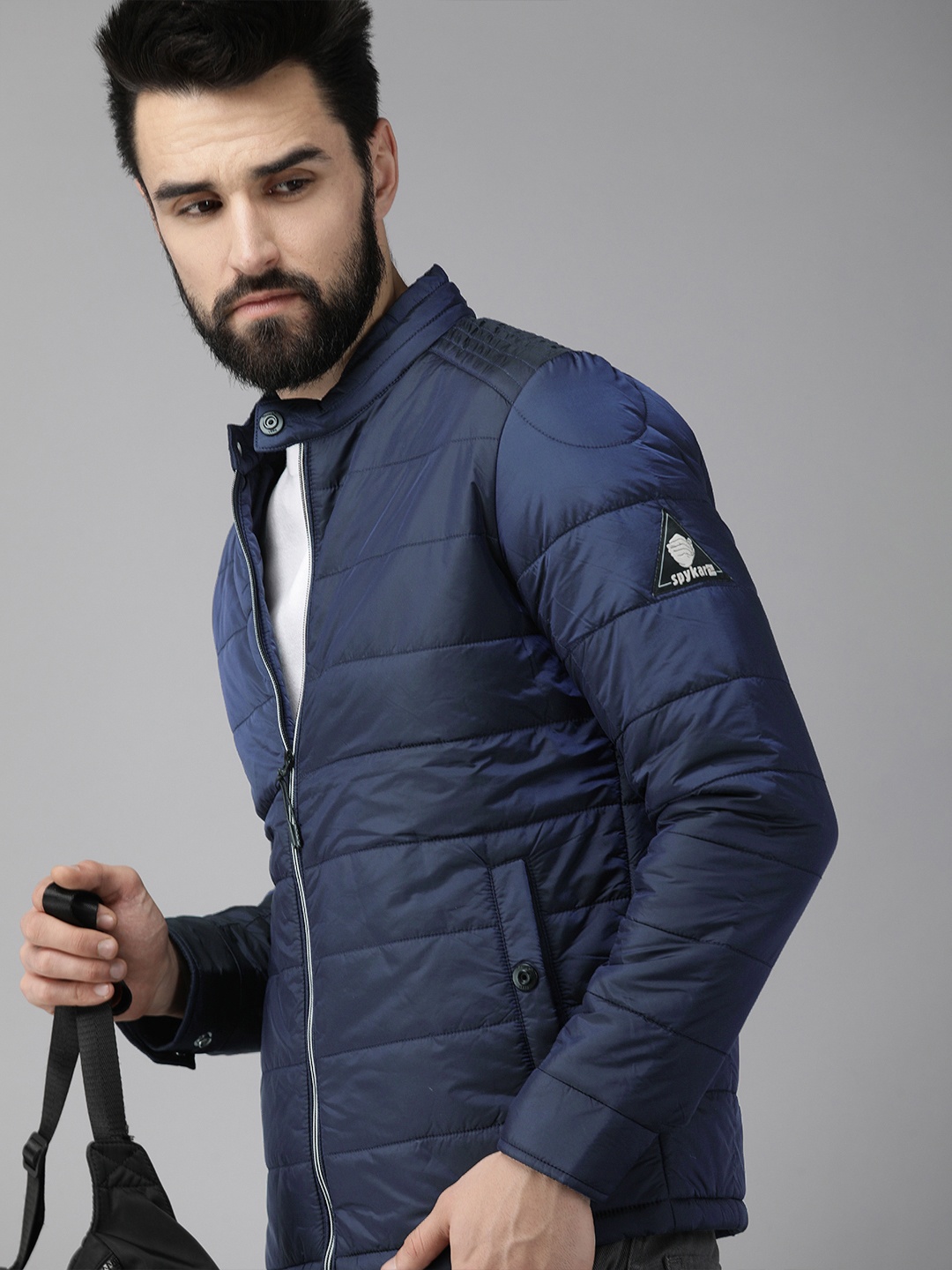

SPYKAR Men Navy Blue Lightweight Padded Jacket