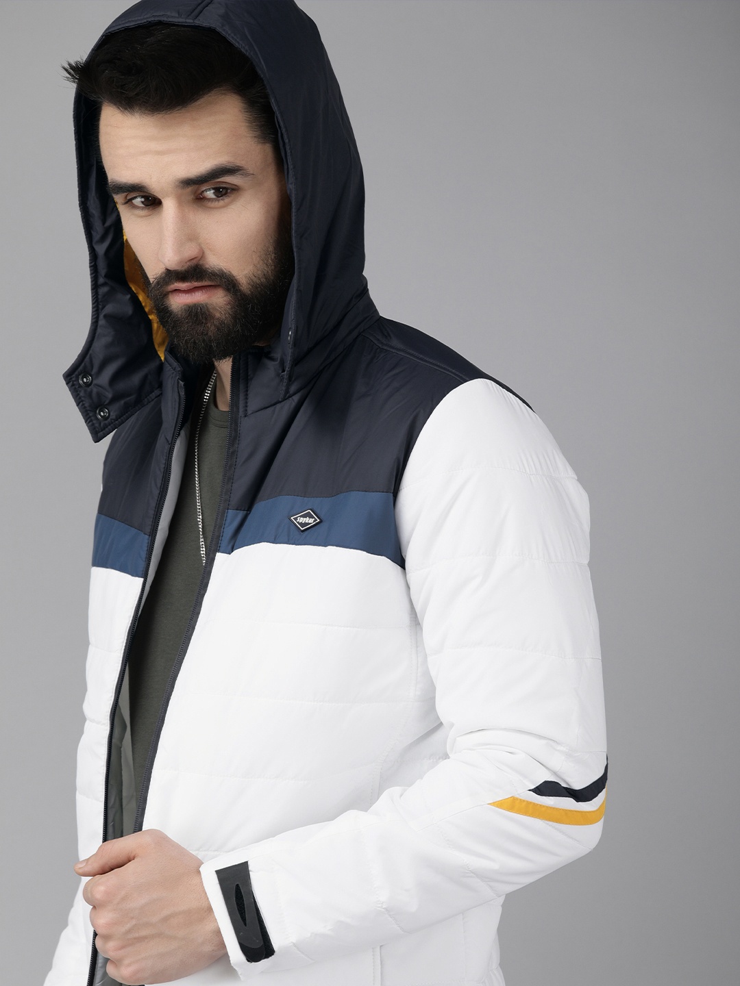 

SPYKAR Men White Solid Lightweight Padded Jacket