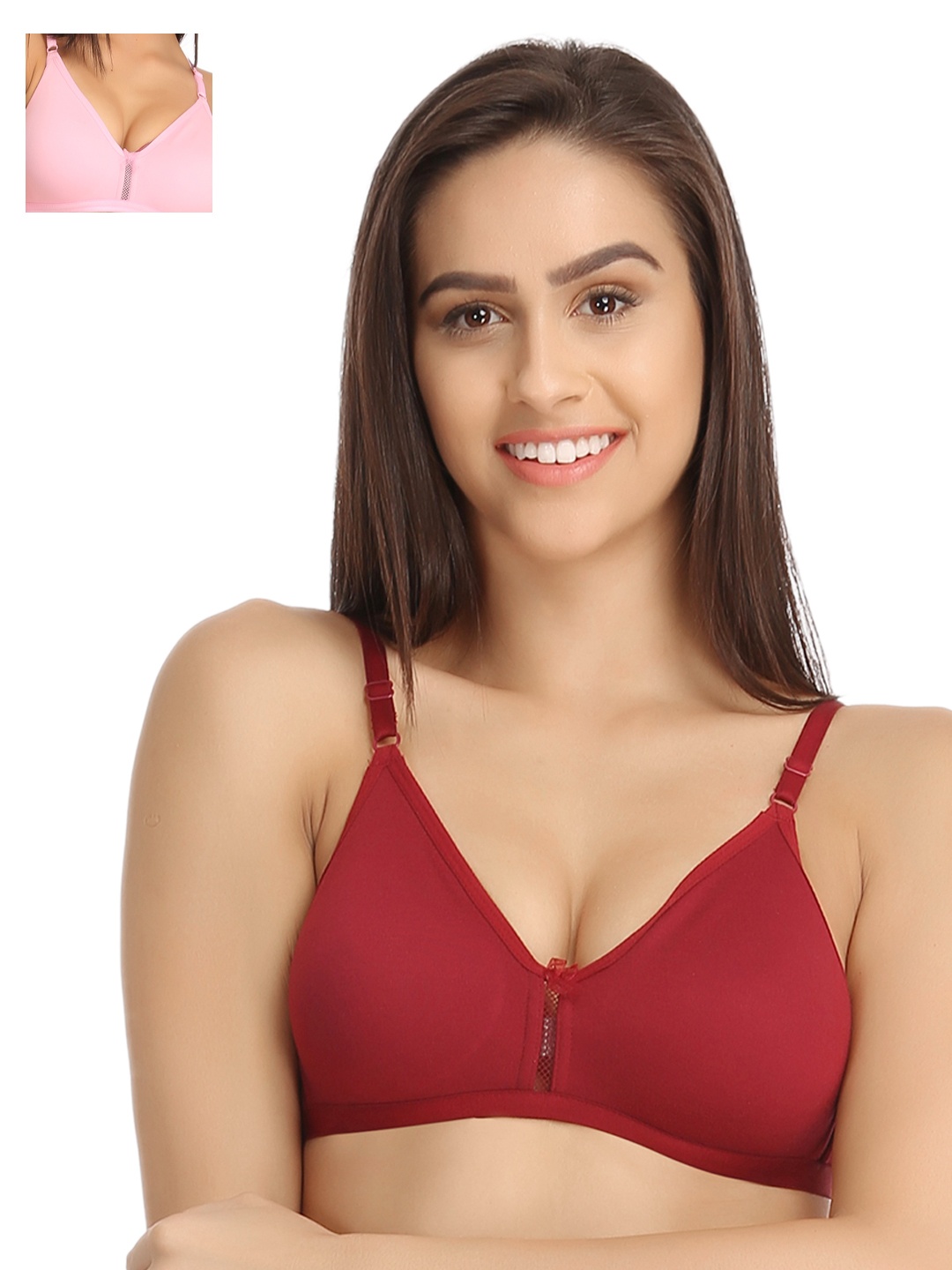 

Clovia Pack Of 2 Bra, Pink