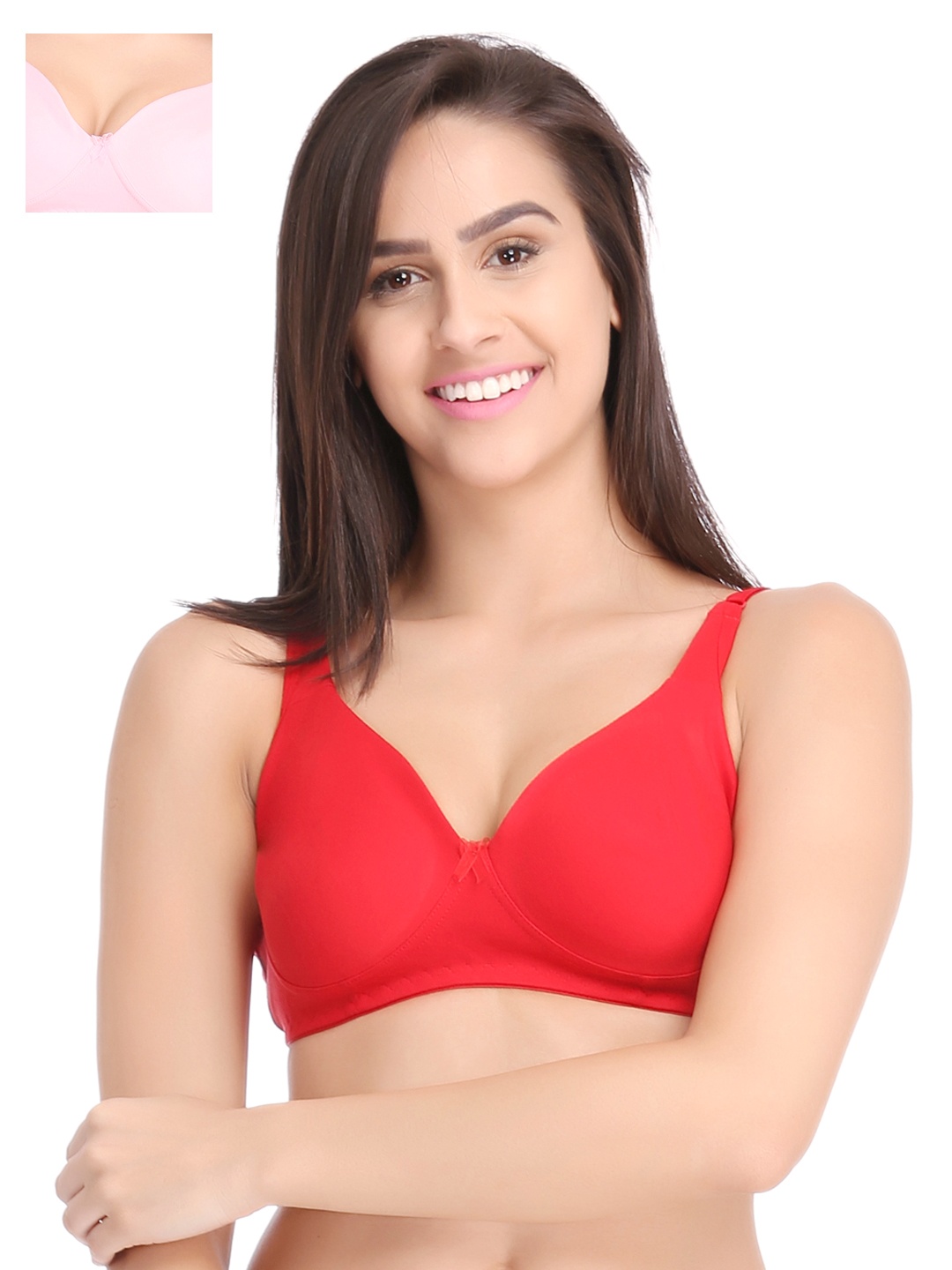 

Clovia Pack Of 2 Bra, Red