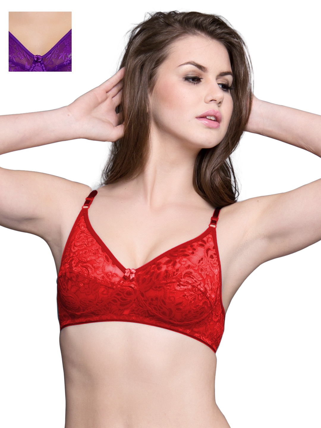 

Clovia Pack Of 2 Bra, Purple