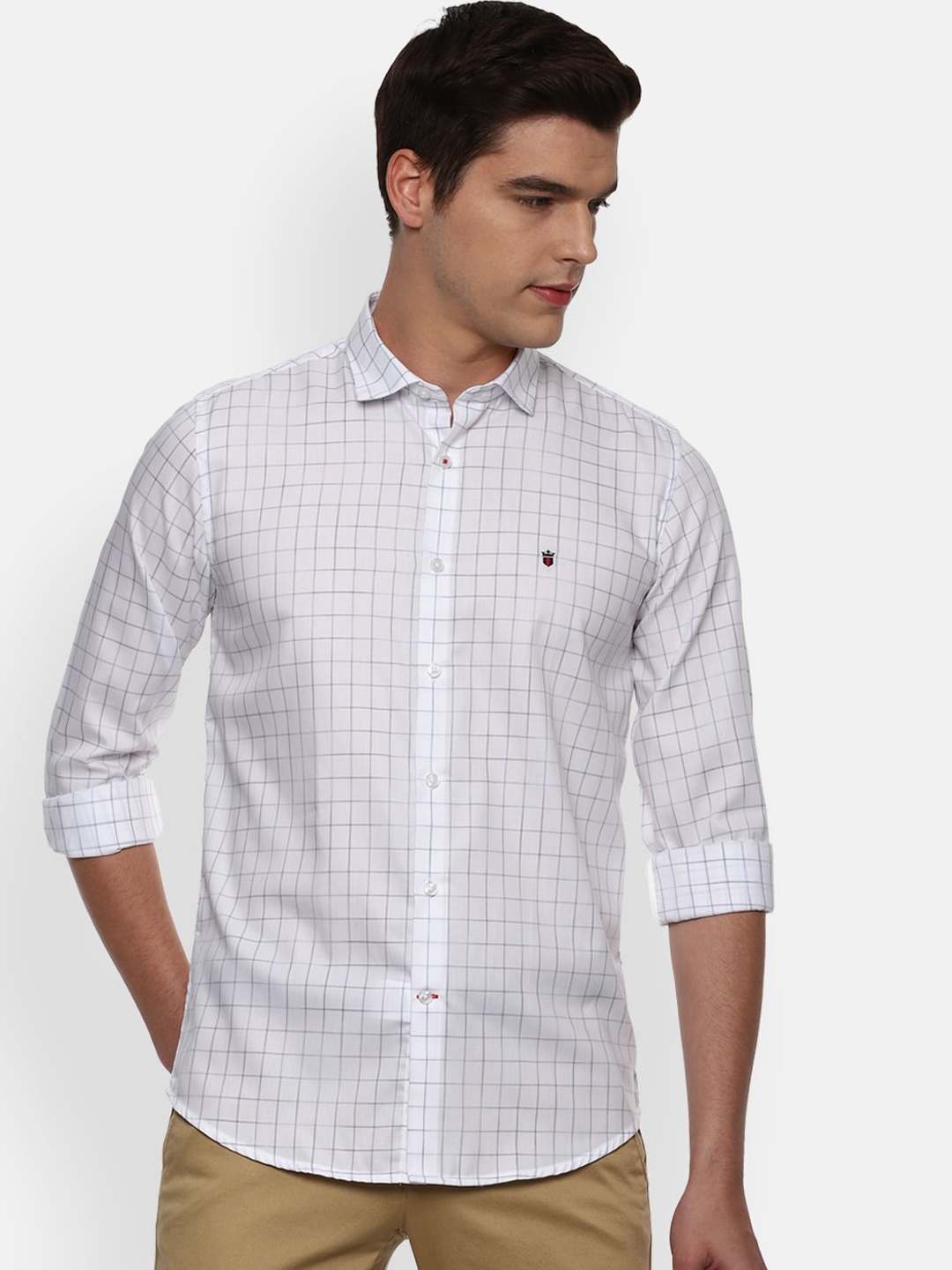 

Louis Philippe Sport Men White Checked Slim Fit Casual Shirt