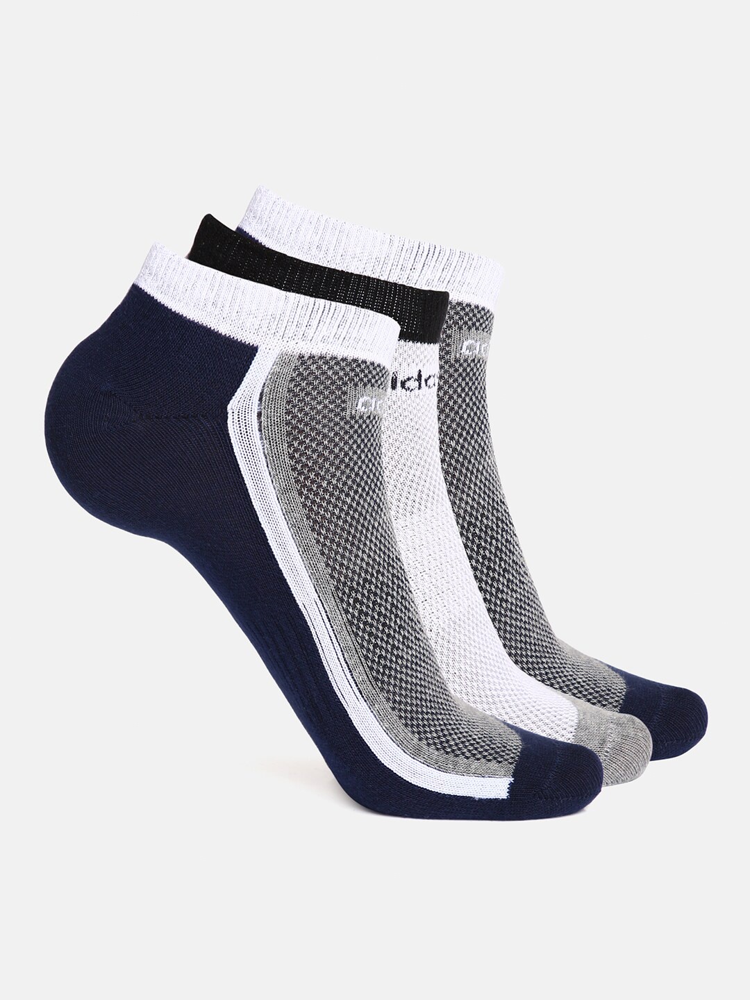 

ADIDAS Men Pack Of 3 Assorted Patterned Ankle-Length Socks
