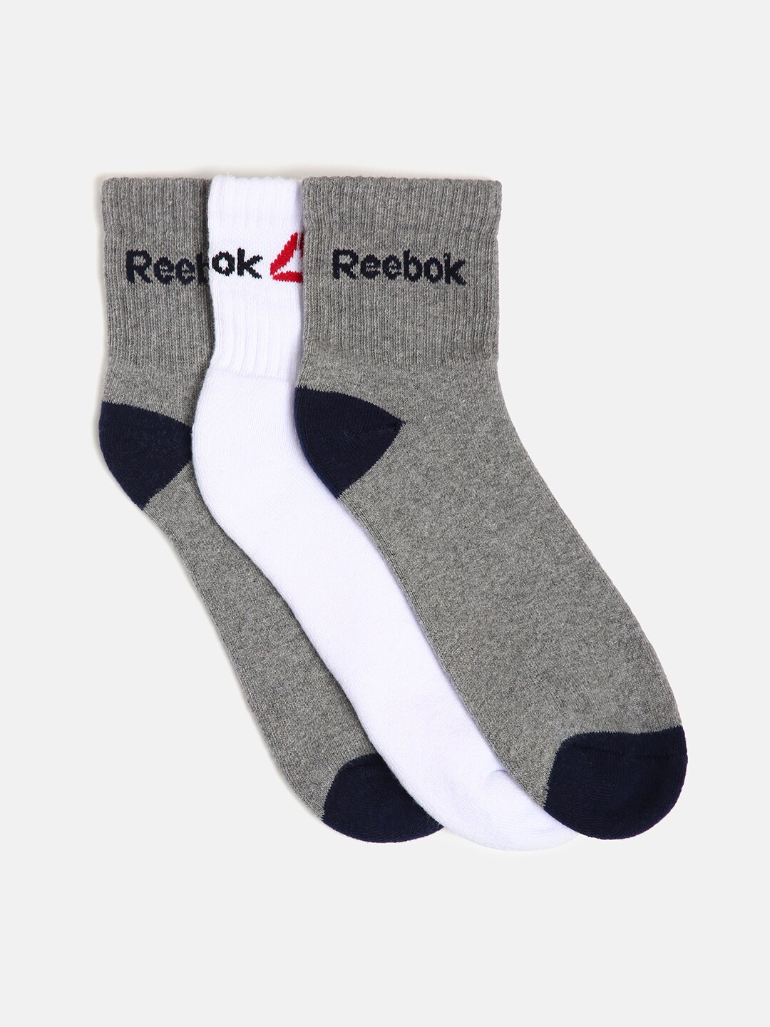 

Reebok Men Assorted Pack of 3 Ankle-Length Socks