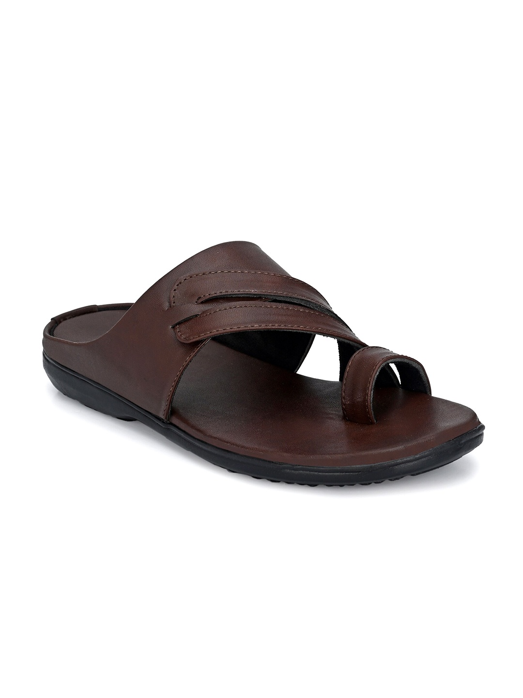 

John Karsun Men Brown Solid Comfort Sandals