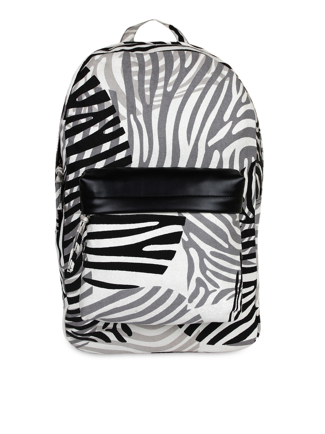

Anekaant Women Black & White Animal Print Backpack