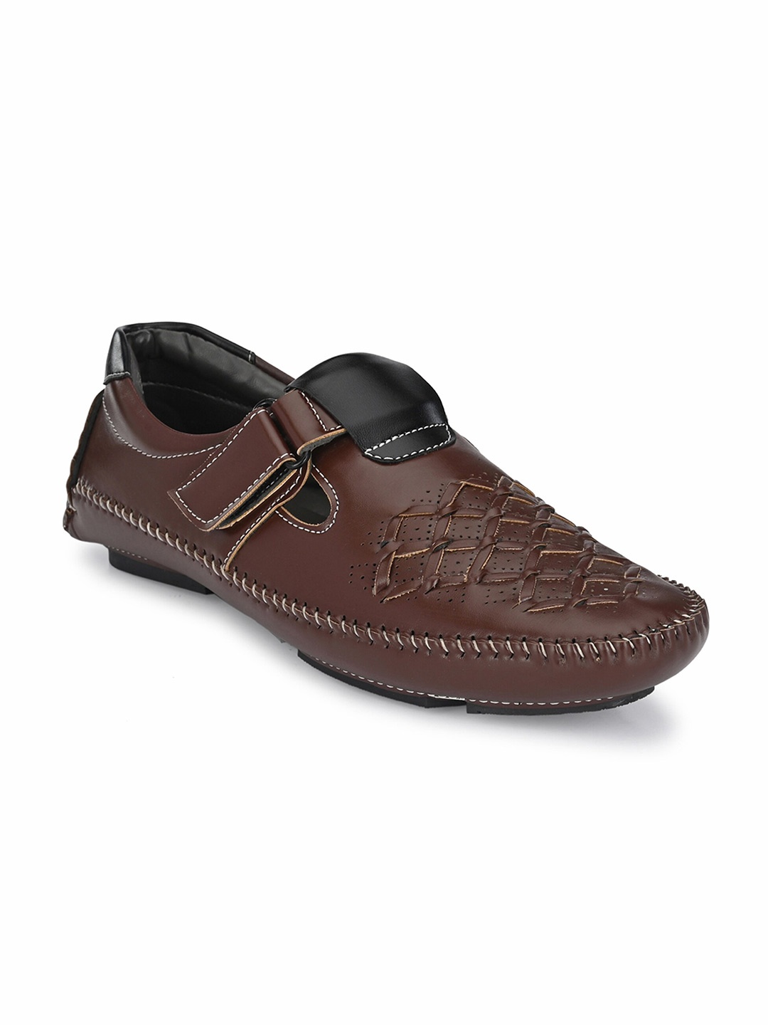 

John Karsun Men Brown Shoe-Style Sandals
