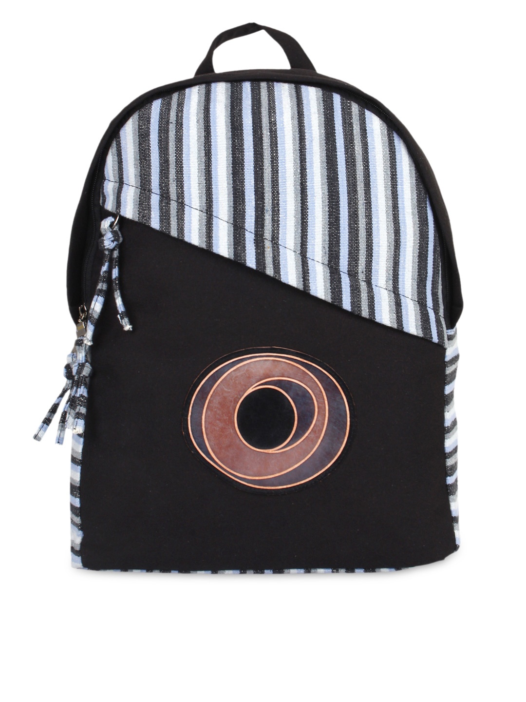

Anekaant Women Black & White Backpack