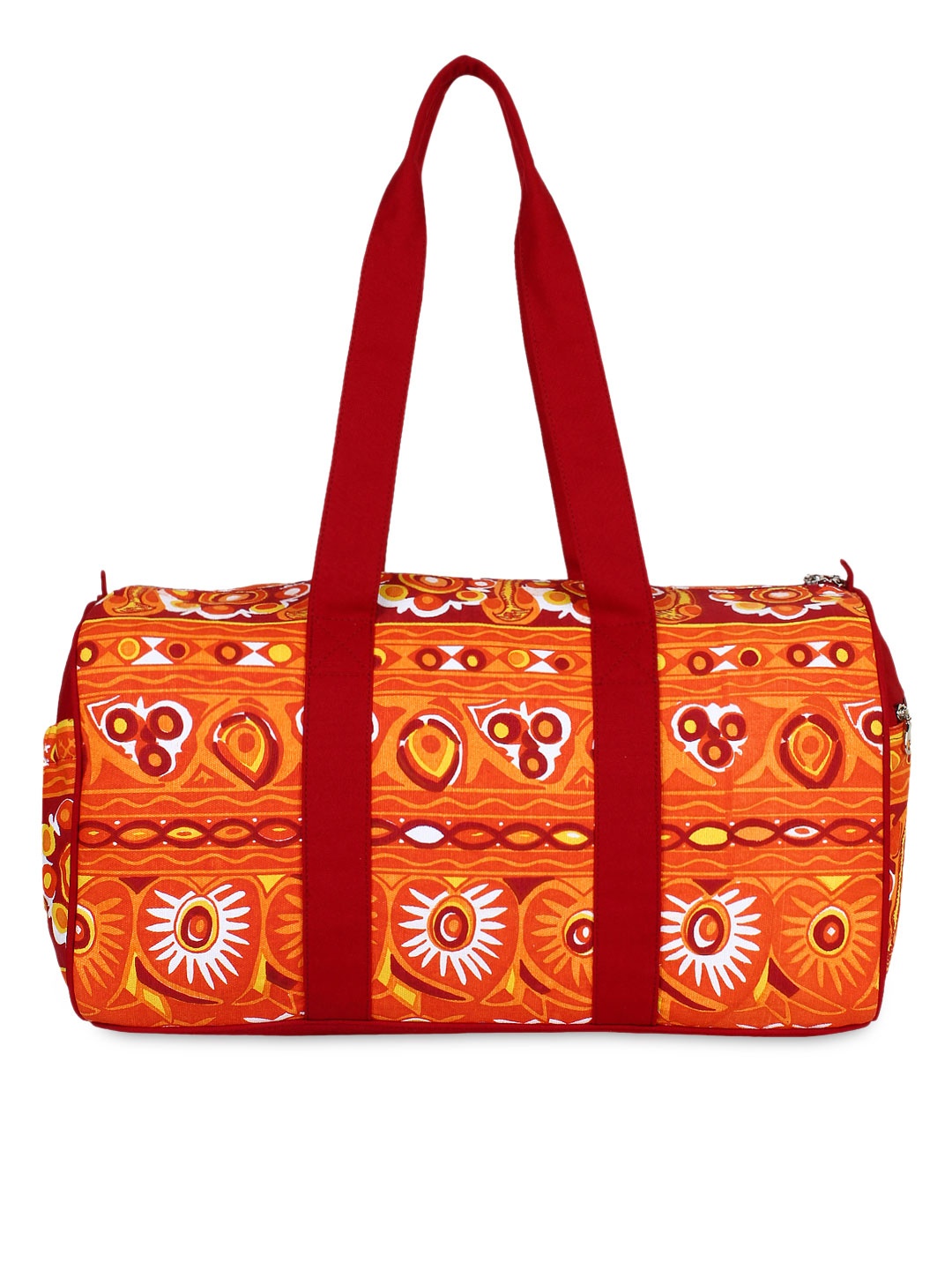 

Anekaant Women Orange Printed Duffel Bag