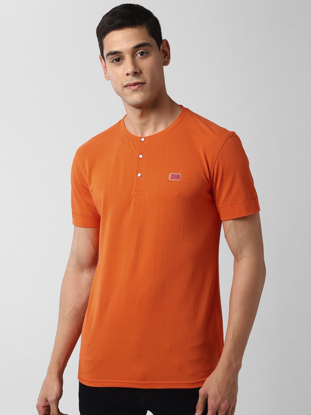 

Peter England Casuals Men Orange T-shirt