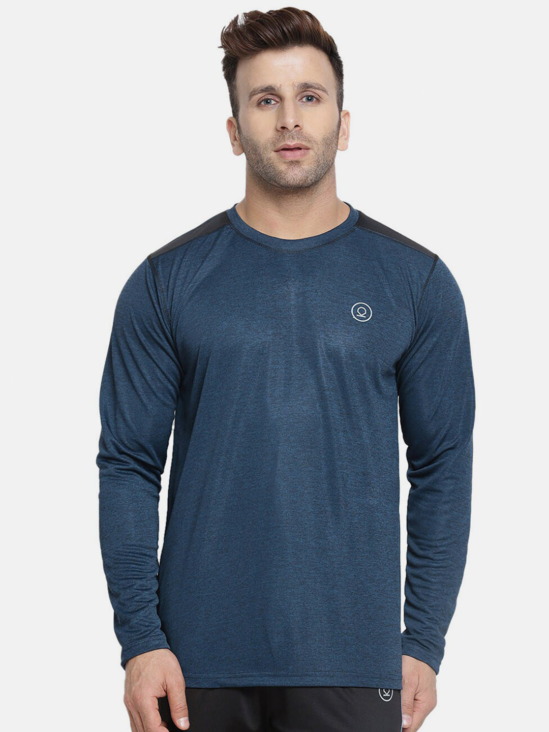 

CHKOKKO Men Blue Training T-shirt