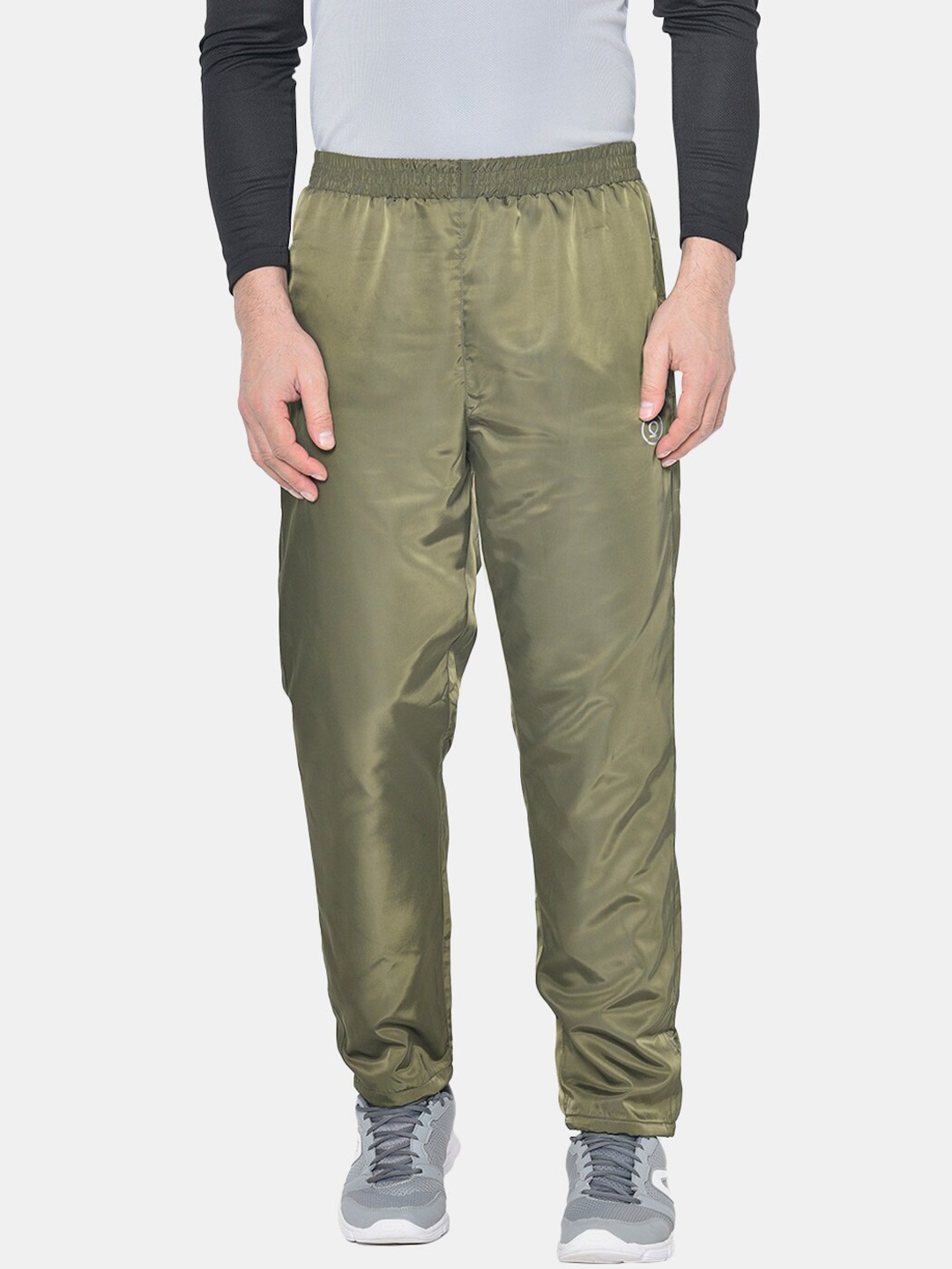 

CHKOKKO Men Olive Solid Regular Fit Sports Training or Gym Track Pant, Beige
