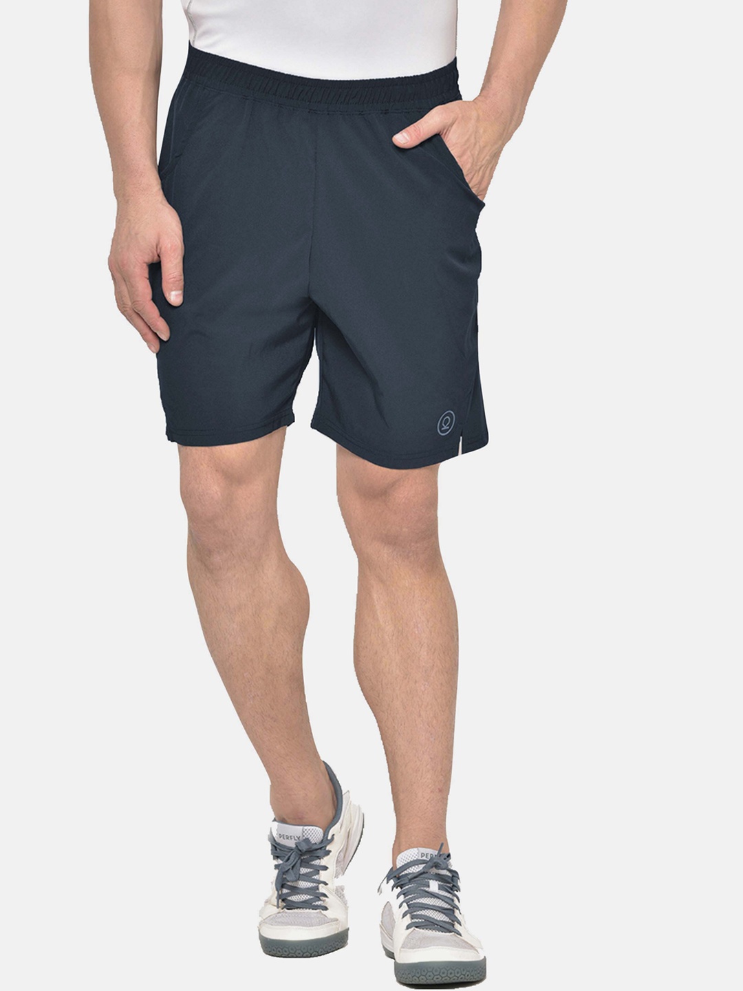 

CHKOKKO Men Blue Running Sports Shorts