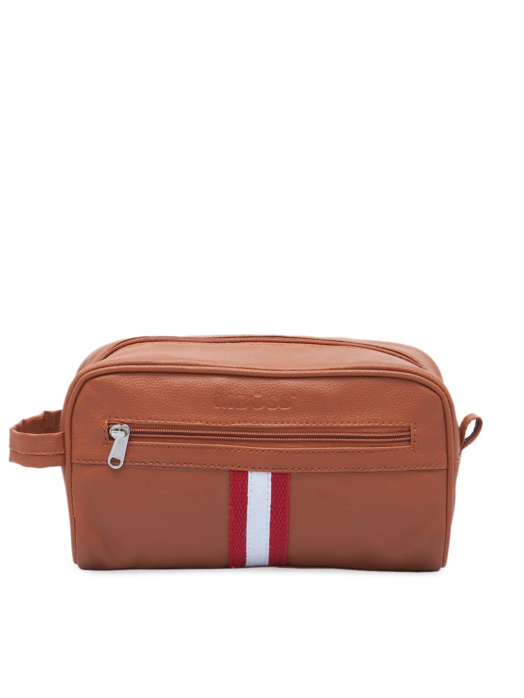 

MBOSS Tan Brown Leather Toiletry Kit