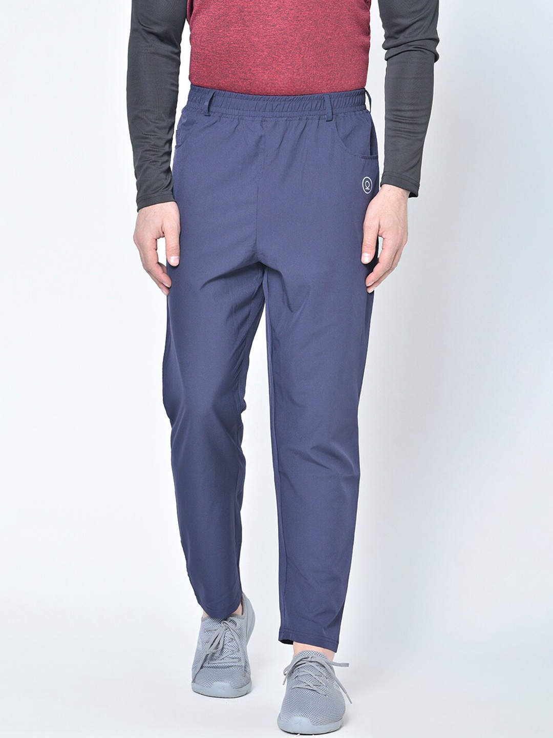 

CHKOKKO Men Navy Blue Sports Gym Track Pant Running Lower With Pocket