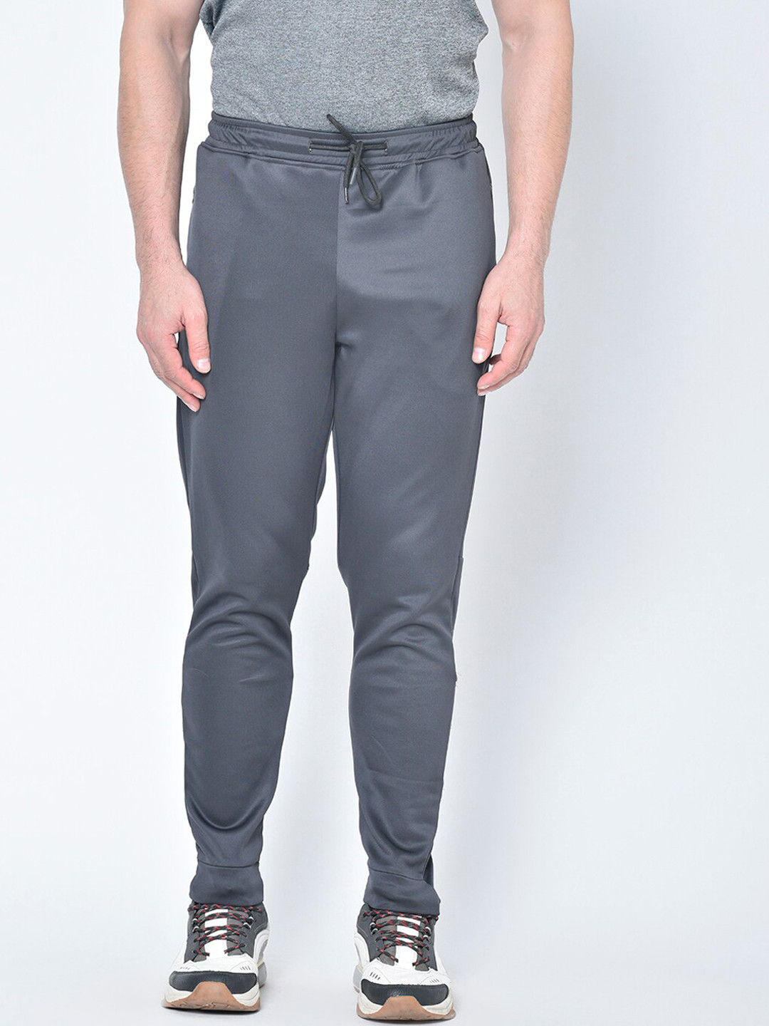 

CHKOKKO Men Grey Sports Gym Track Pant Running Lower With Pocket