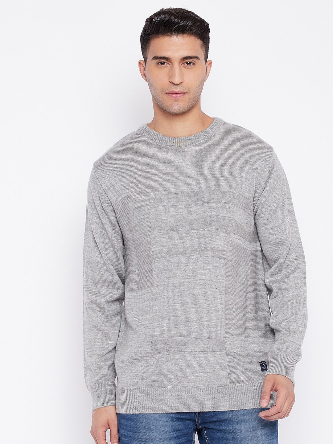 

Cantabil Men Grey Woollen Pullover