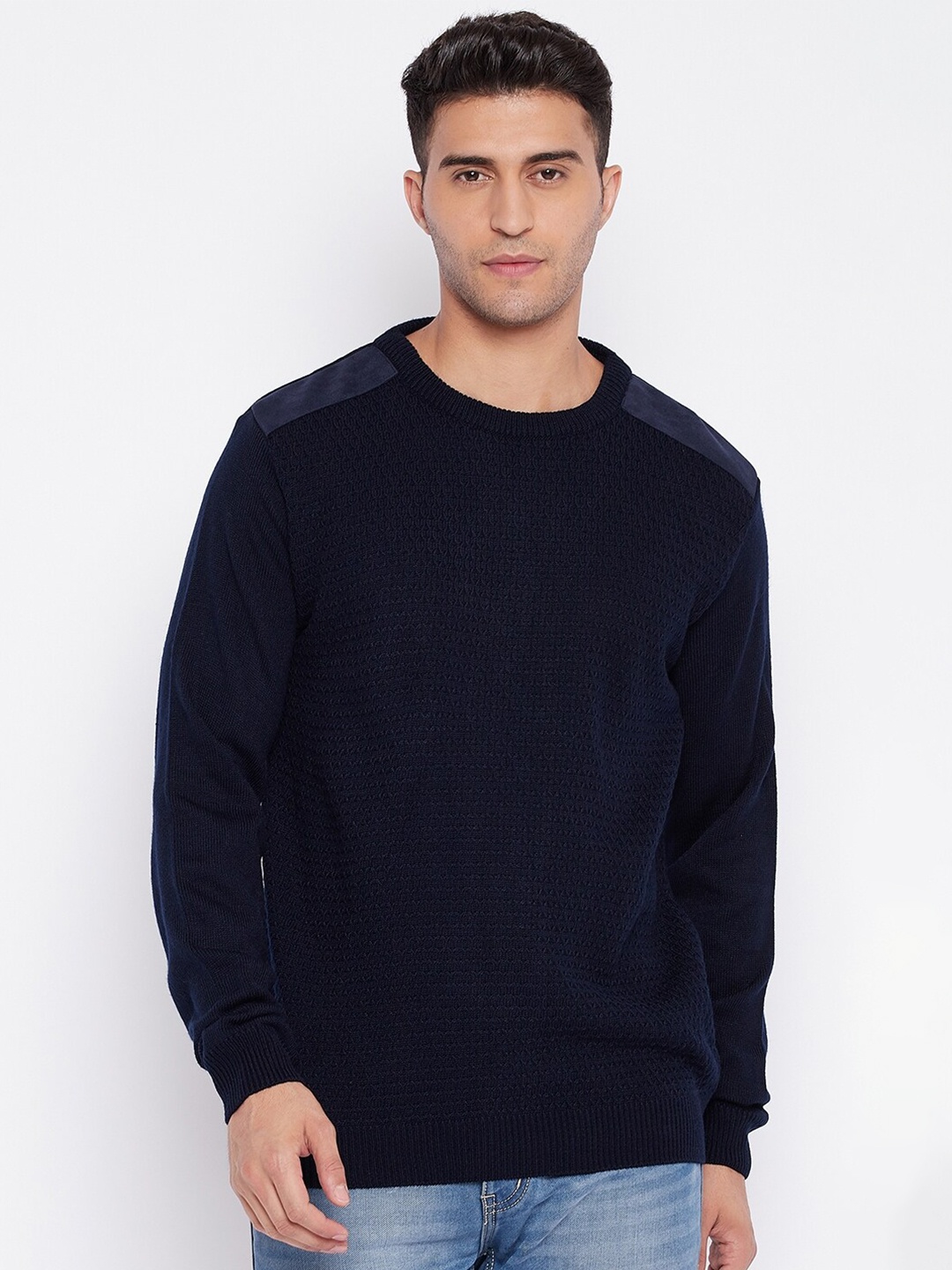 

Cantabil Men Navy Blue Pullover