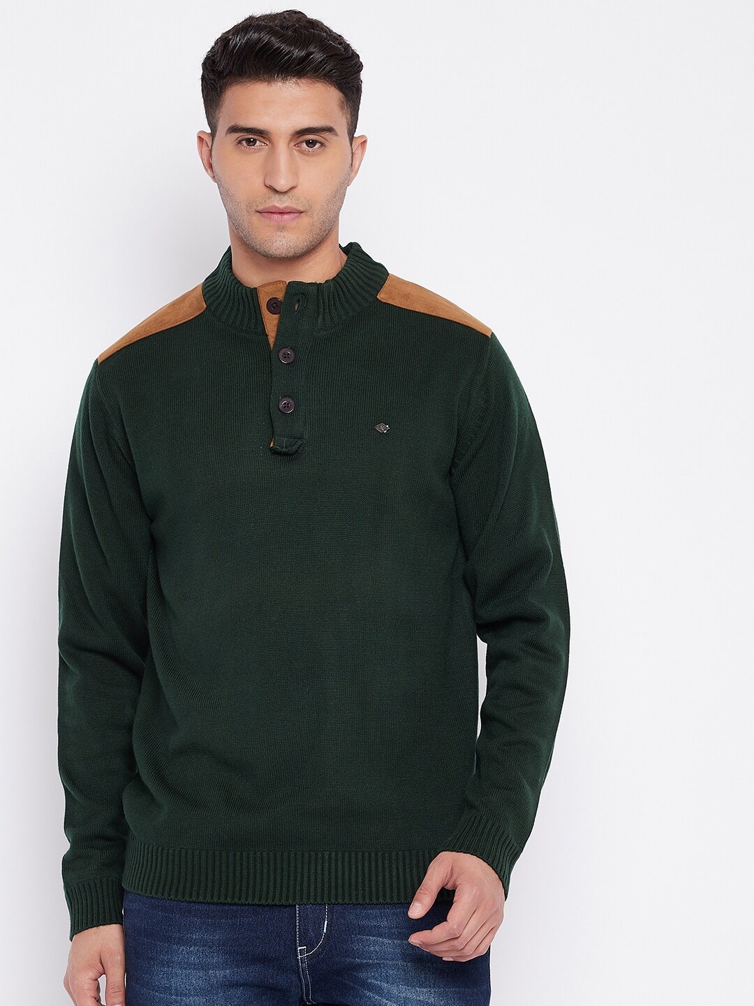 

Cantabil Men Olive Green Pullover