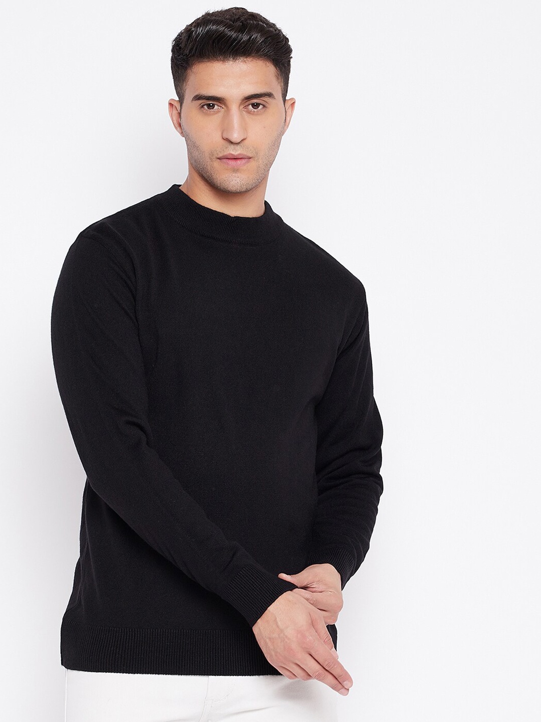 

Cantabil Men Black Woollen Pullover
