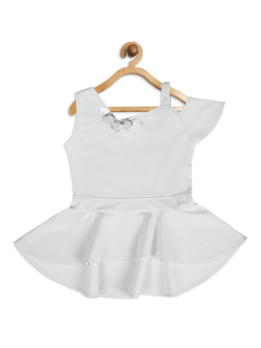

Tiny Girl Off White Peplum Top