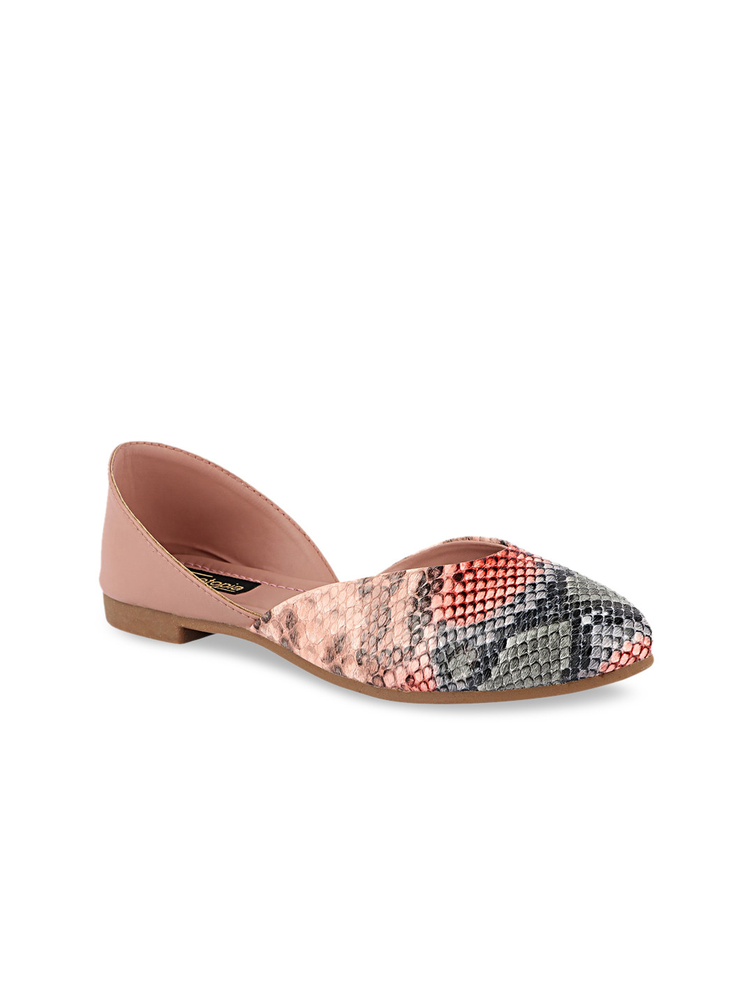 

Shoetopia Women Pink Printed Mojaris