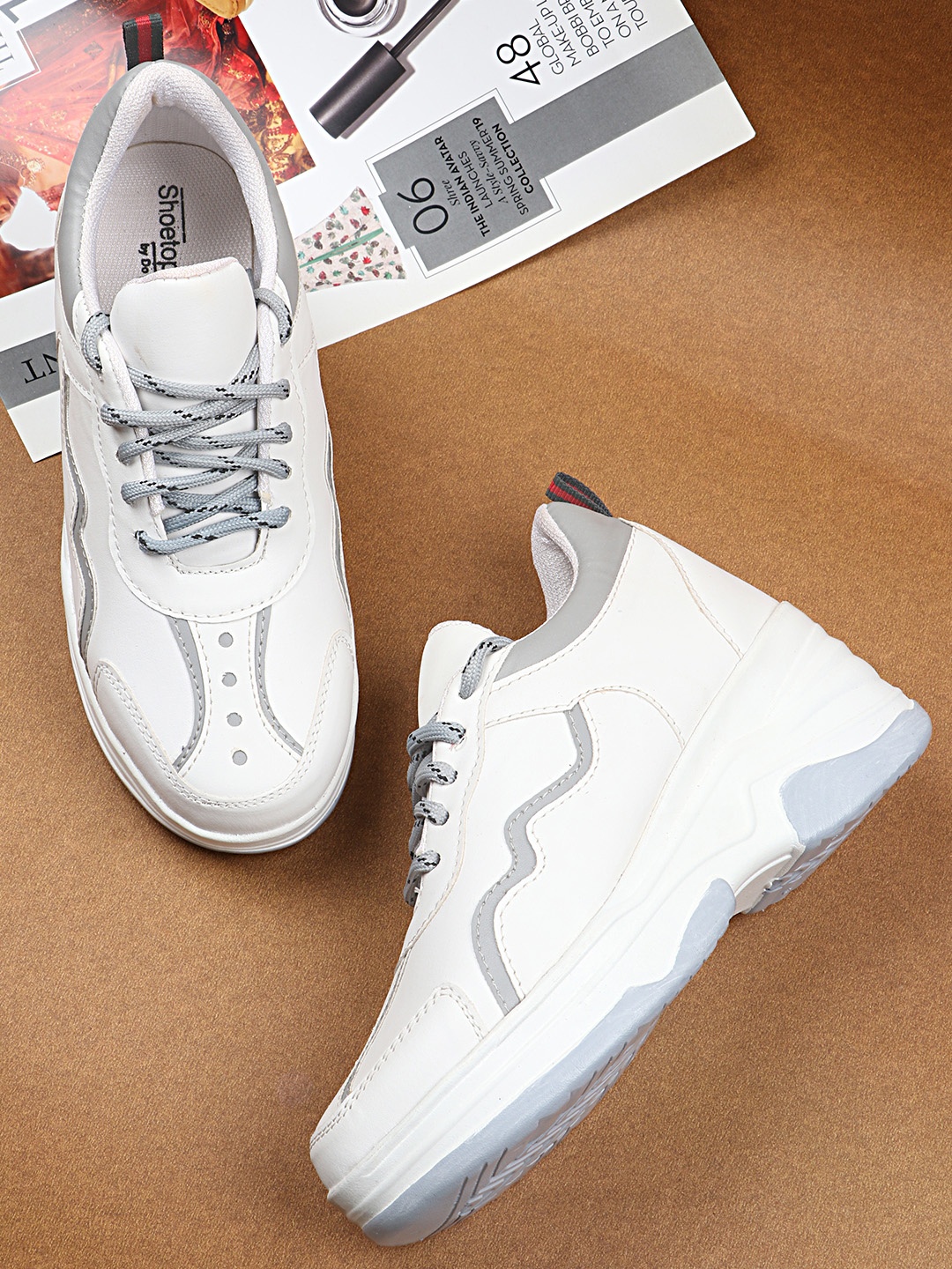 

Shoetopia Women Off White Walking Non-Marking Shoes