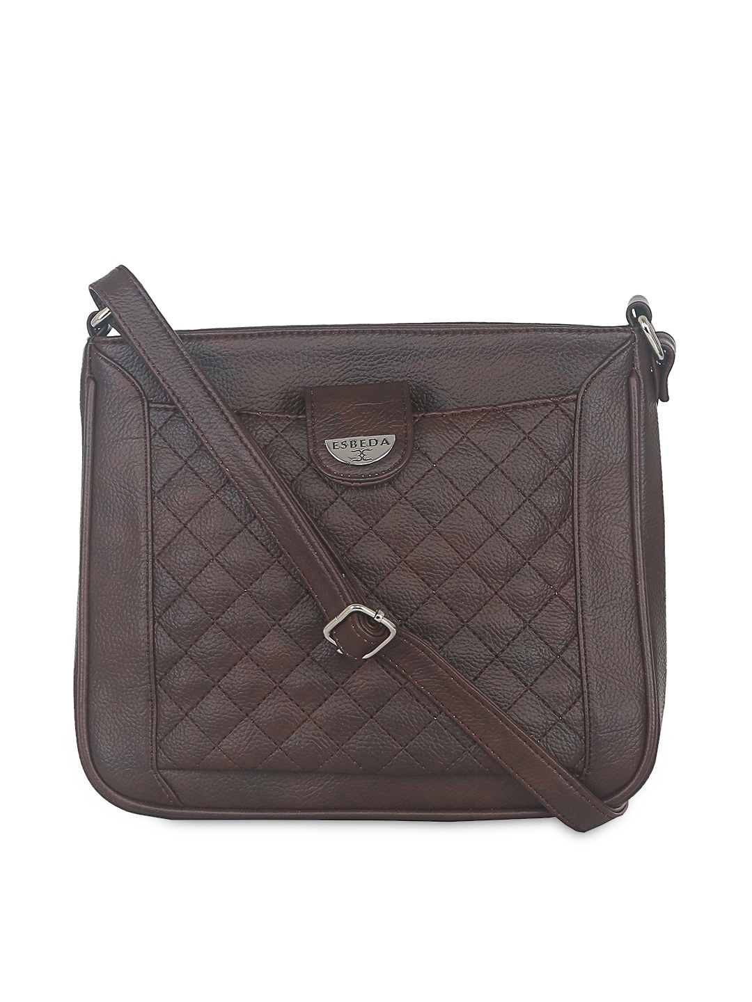

ESBEDA Brown Quilted Sling Bag