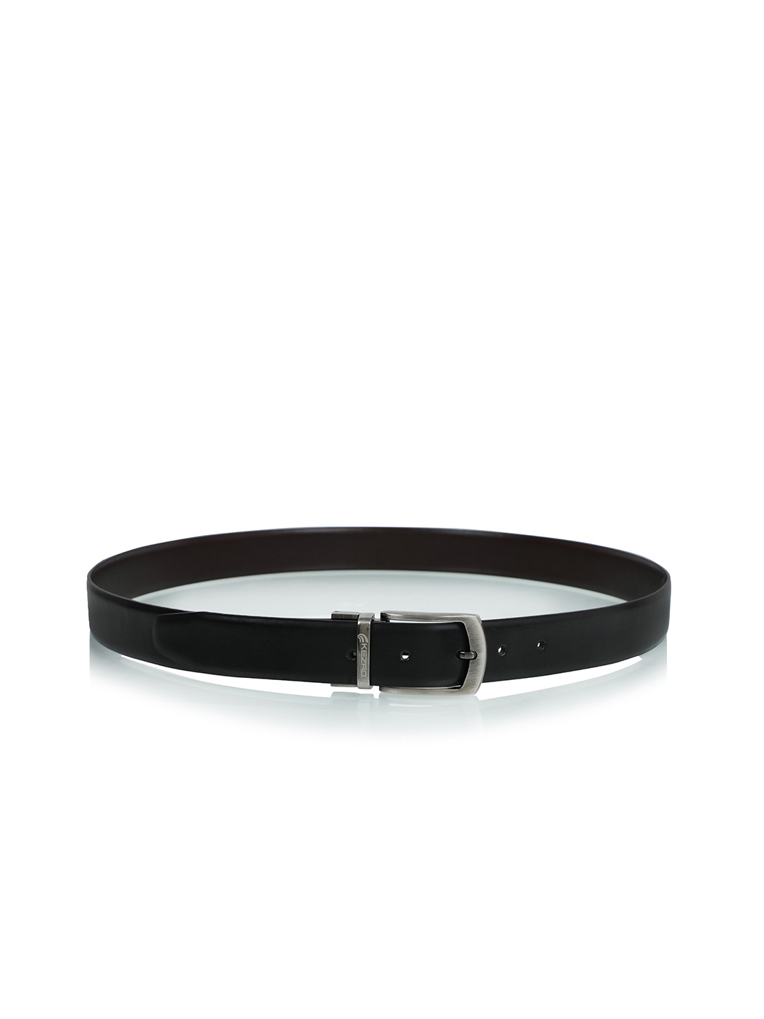 

KEZRO Men Black Textured PU Reversible Formal Belt