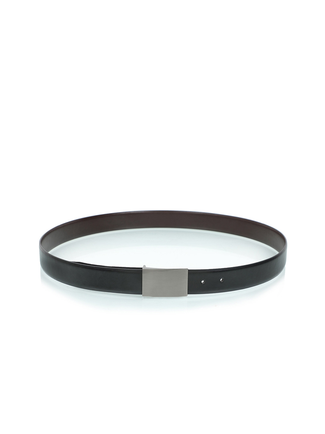 

KEZRO Men Black Solid Reversible PU Belt