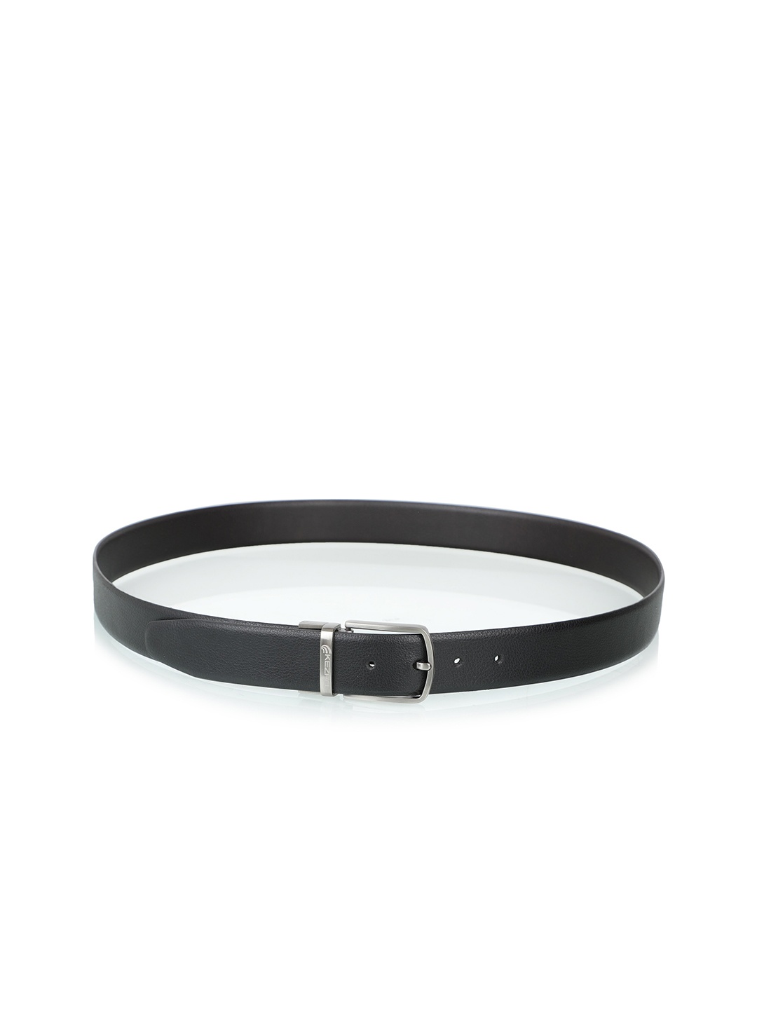 

KEZRO Men Black Textured Reversible Belt