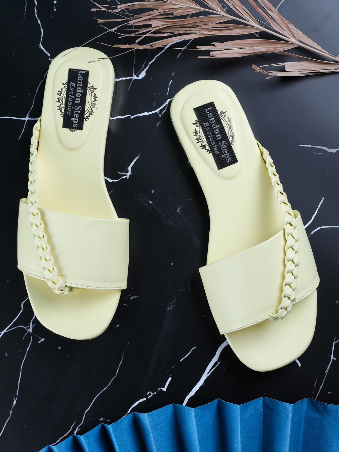 

LONDON STEPS Women Yellow Open Toe Flats