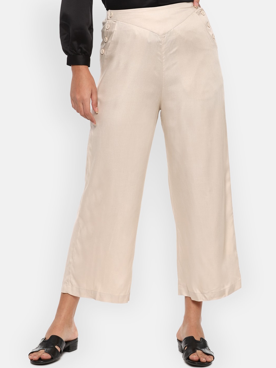 

Van Heusen Woman Women Beige Parallel Trousers