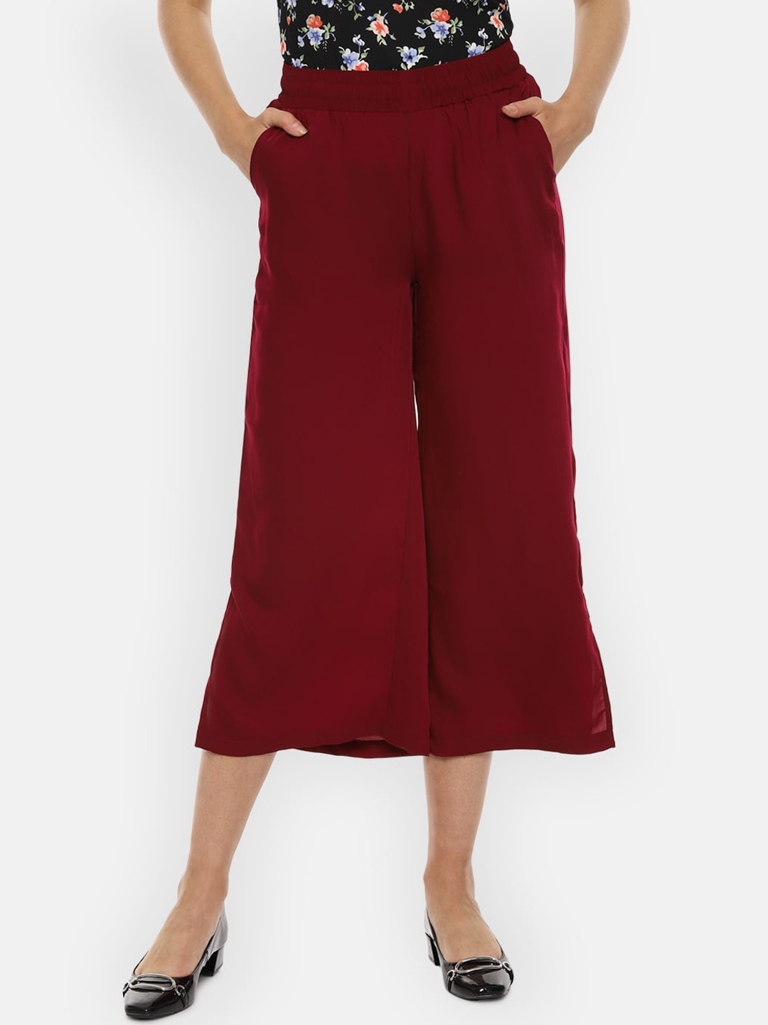 

Van Heusen Woman Women Maroon Culottes