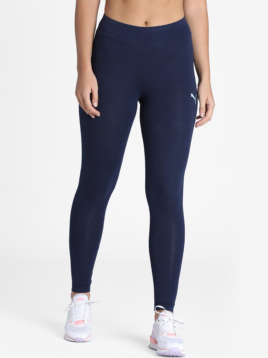 

Puma Women Navy Blue Slim-Fit Tights