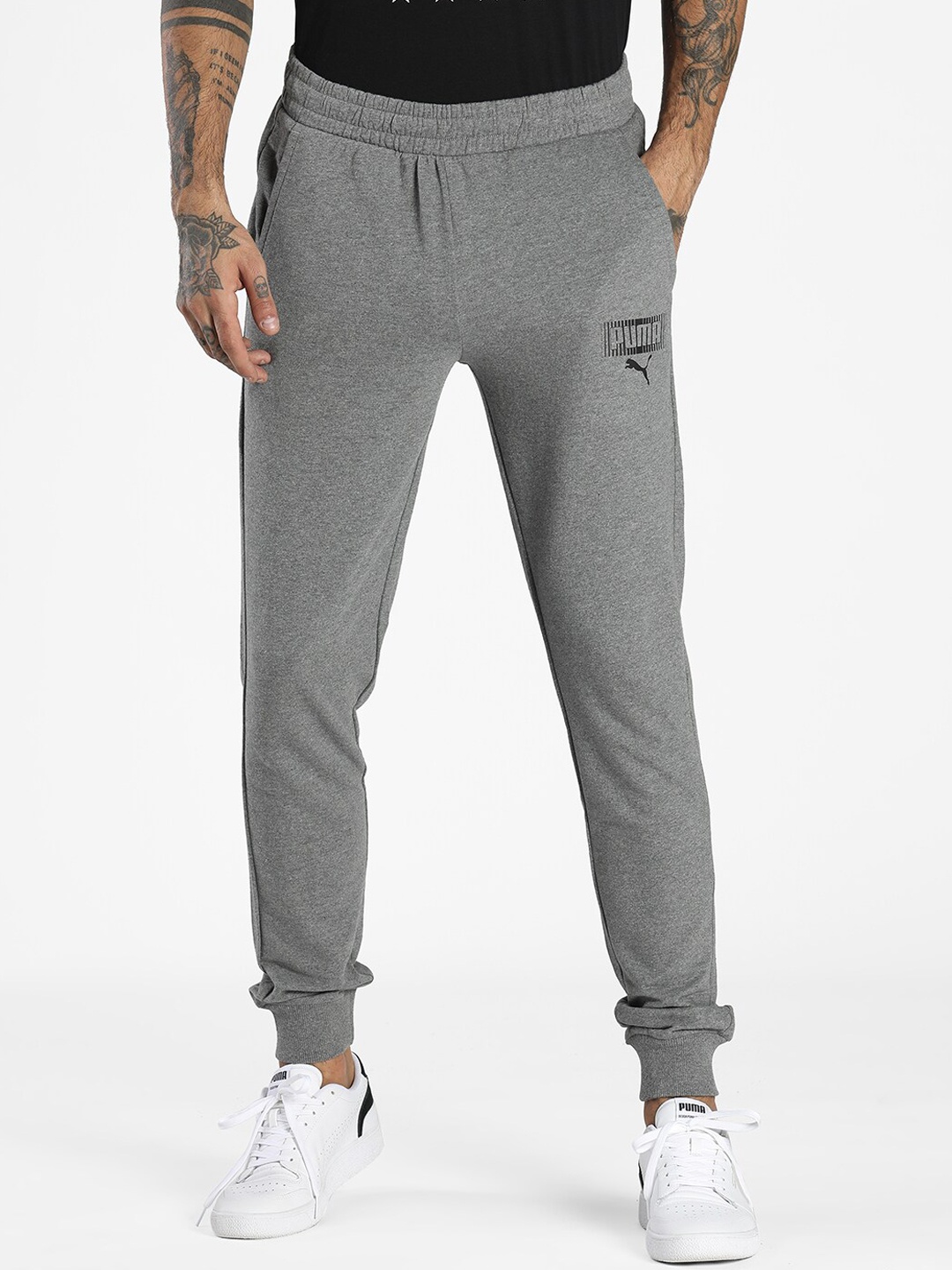 

Puma Adult-Men Grey Solid Track Pants