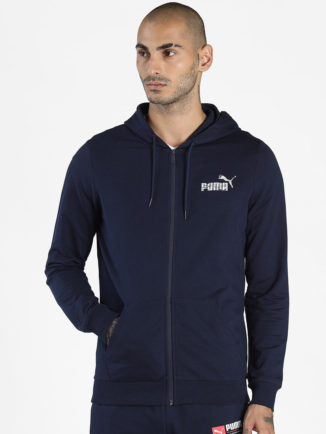 

Puma Men Blue Graphic Hoody Jacket