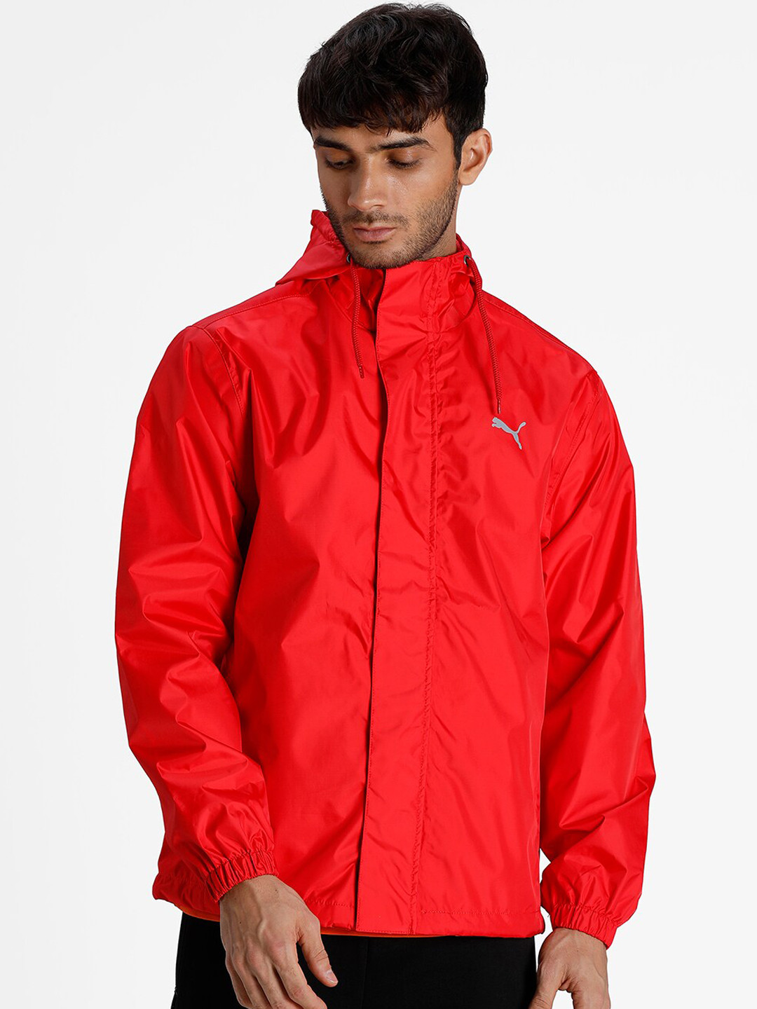 

Puma Men Black Regular fit Rain Jacket
