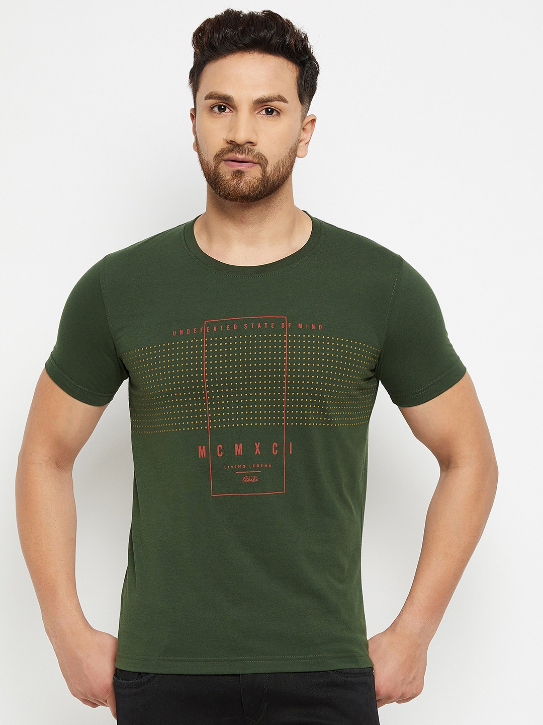 

Adobe Men Green Printed T-shirt
