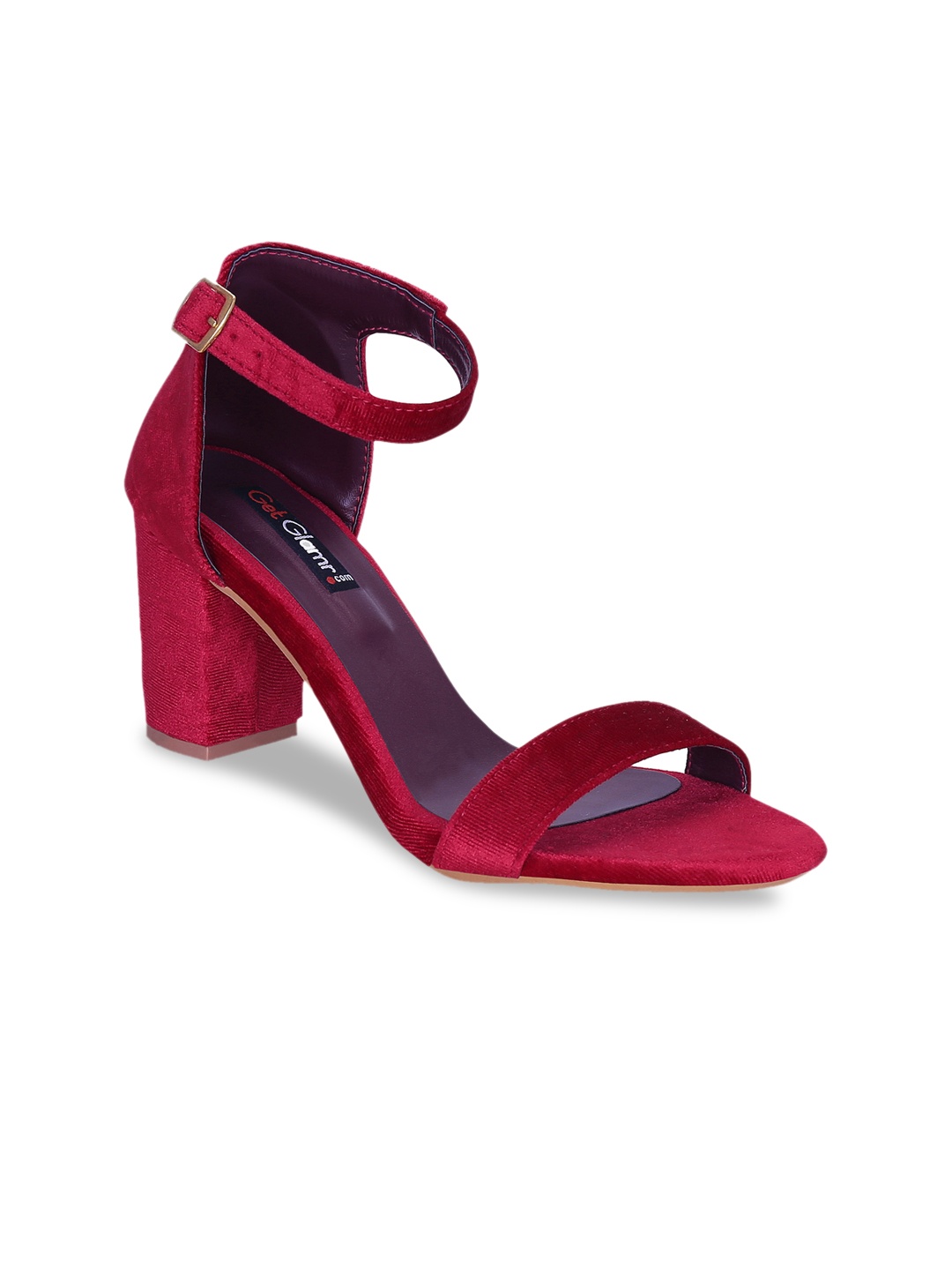 

Get Glamr Pink Solid Party Block Sandals