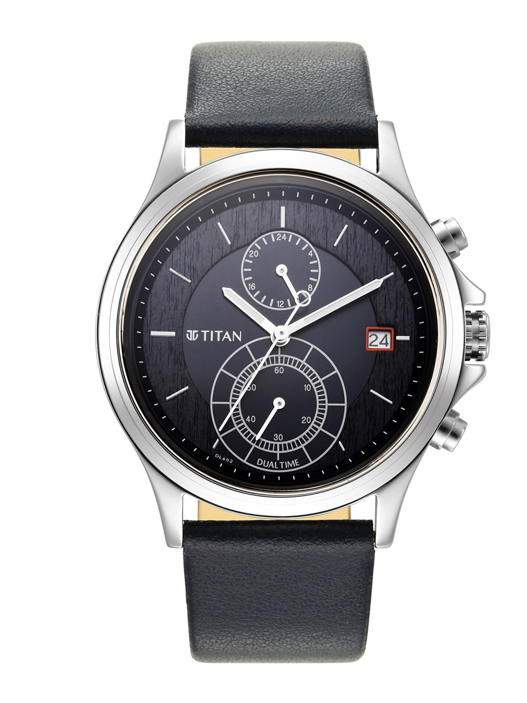 

Titan Men Navy Blue Brass Dial & Straps Analogue Watch 1870SL01