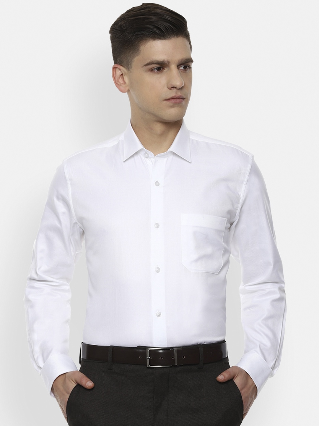 

Louis Philippe Men White Slim Fit Opaque Formal Shirt