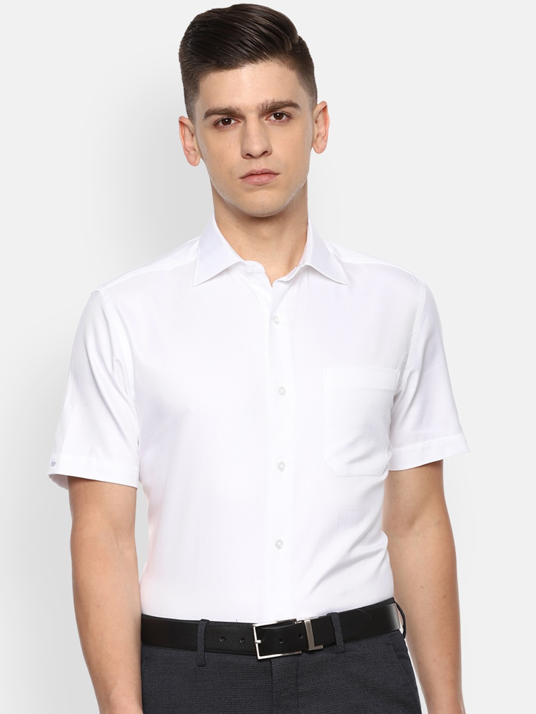 

Louis Philippe Men White Opaque Formal Shirt